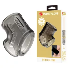 Pretty Love - inel pentru penis și testicule (transparent)