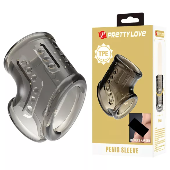 Pretty Love - inel pentru penis și testicule (transparent)