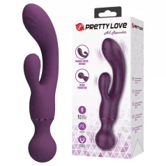   Pretty Love All Rounder - vibrator dublu pentru punctul G și clitoris (mov)
