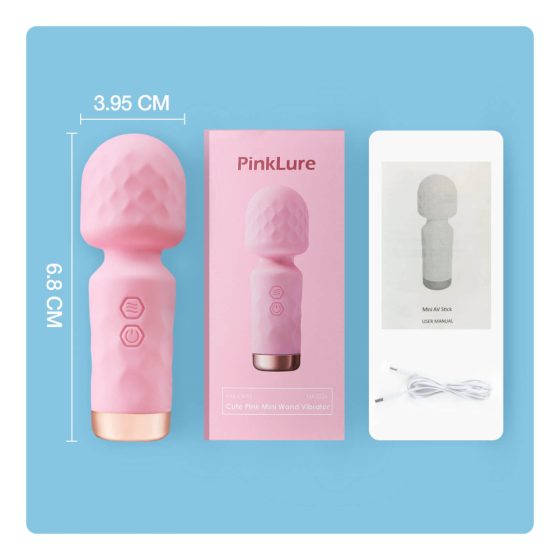 Vibeconnect - mini vibrator de masaj, impermeabil si reîncărcabil (roz)