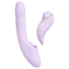   Svakom DuoGlow - vibrator dublu stimulare punct G și clitoris - mov