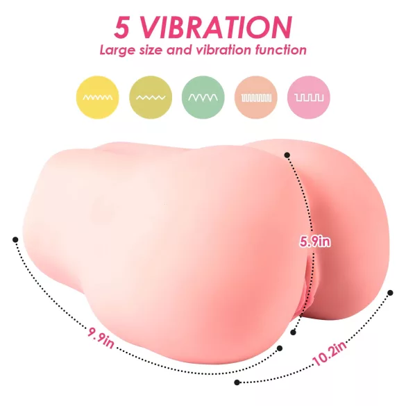 Vibeconnect - masturbator inteligent tip torzo - piele naturală
