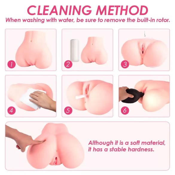 Vibeconnect - masturbator inteligent tip torzo - piele naturală