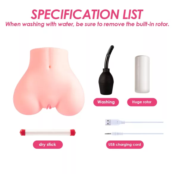 Vibeconnect - masturbator inteligent tip torzo - piele naturală