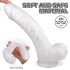 Sex HD Martin - dildo realist cu ventuză și testicule (alb)