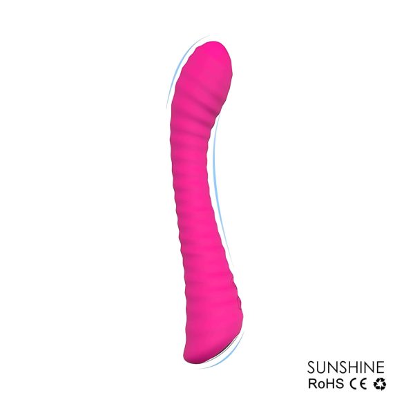 Sex HD Sunshine - vibrator pentru punctul G - reîncărcabil, texturat - roz