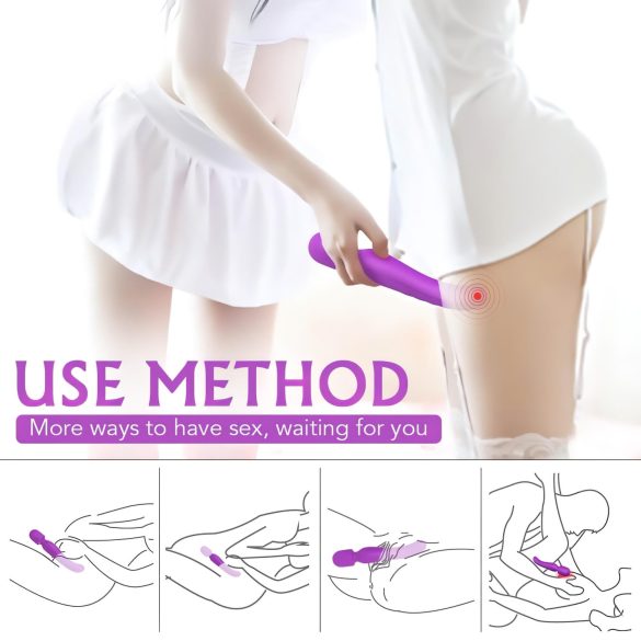 Sex HD Iris - vibrator masaj cu încălzire și 2 motoare - mov