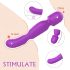 Vibrator Iris cu încălzire, 2 motoare (mov)