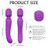 Vibrator Iris cu încălzire, 2 motoare (mov)