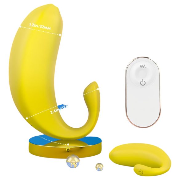 Sex HD - ou vibrator inteligent, formă de banană (galben)