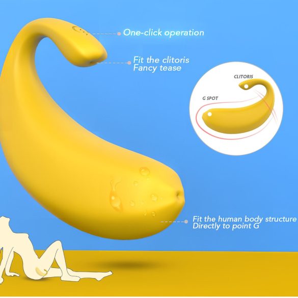 Sex HD - ou vibrator inteligent, formă de banană (galben)