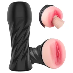   Sex HD Marcus - vagină artificială realistă în husă (negru-natural)