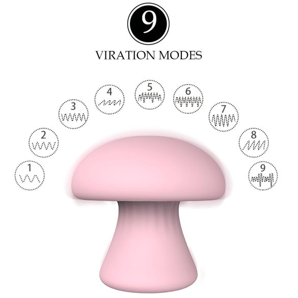 Magic Mushroom - vibrator facial reîncărcabil (roz)