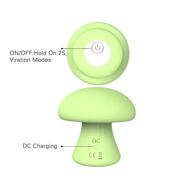 Magic Mushroom - masator facial cu acumulator (verde)