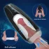 Sex HD Hawk - masturbator electric cu vibrații și sucțiune - negru-alb