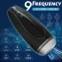 Sex HD Hawk - masturbator electric cu vibrații și sucțiune - negru-alb