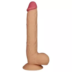   Lovetoy King-Sized - dildo realist cu ventuză - 25 cm - culoare naturală