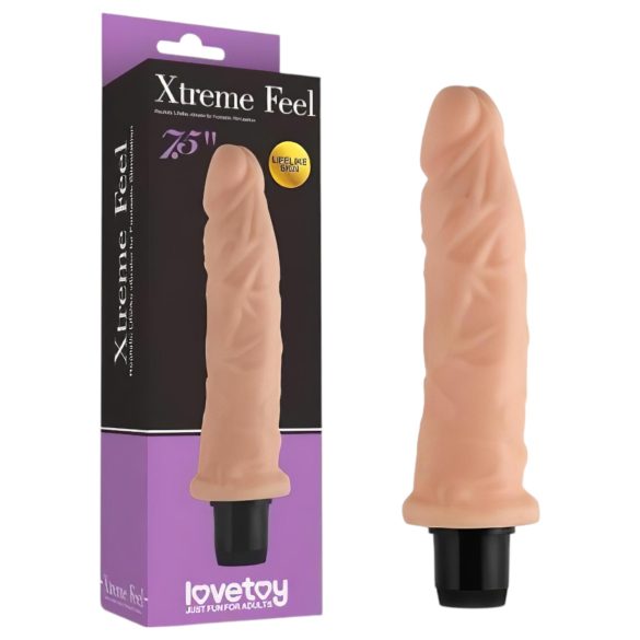 Lovetoy Real Feel - vibrator realist - 19cm - culoare naturală