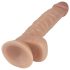 Lovetoy Real Extreme - dildo cu ventuză - 21cm - culoare naturală