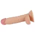 Real Extreme - dildo cu ventuză, cu testicule, pentru punctul G - 19 cm (culoare naturală)