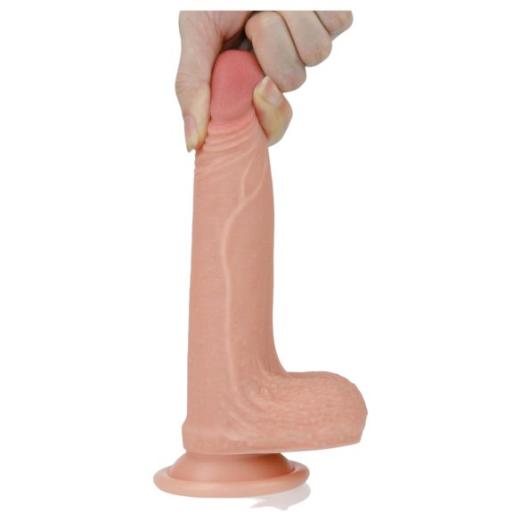 Lovetoy - dildo realist cu două straturi - 18cm - culoare naturală