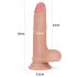 Lovetoy - dildo realist cu două straturi - 18cm - culoare naturală