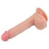 Dildo realist cu ventuză, Lovetoy Nature Cock, 21 cm (natur)