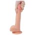 Dildo realist cu ventuză, Lovetoy Nature Cock, 21 cm (natur)