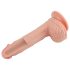 Dildo realist cu ventuză, Lovetoy Nature Cock, 21 cm (natur)