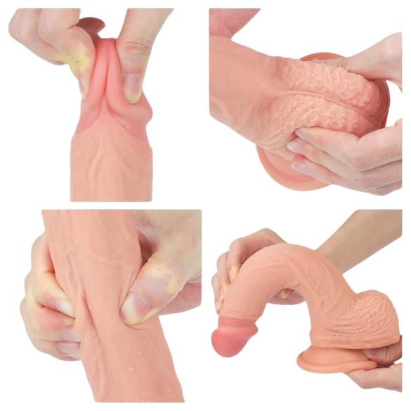 Lovetoy Nature Cock - dildo realist cu ventuză - 21cm - culoare naturală