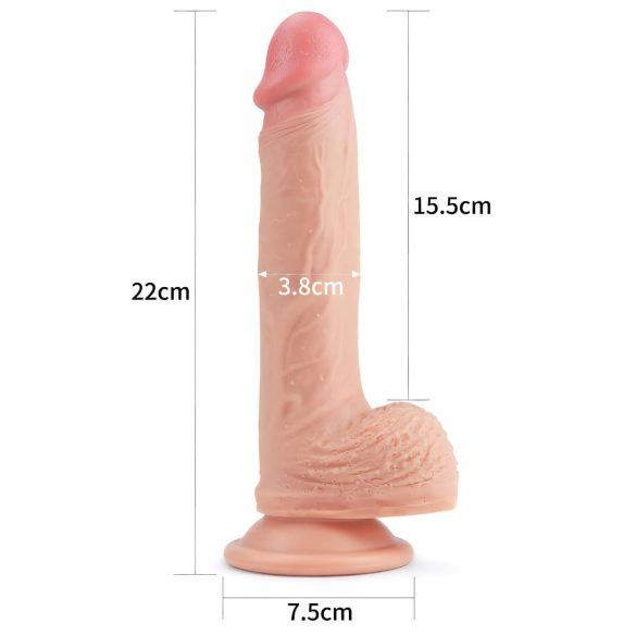 Lovetoy Nature Cock - dildo realist cu ventuză - 21cm - culoare naturală