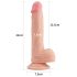 Dildo realist cu ventuză, Lovetoy Nature Cock, 21 cm (natur)