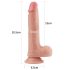 Lovetoy - dildo realist dublu strat - 20cm - culoare naturală