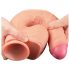 Dildo realist Nature Cock Lovetoy - 28cm, dublu strat, natural