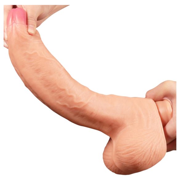 Lovetoy Nature Cock - dildo realist dublu strat - 28cm - culoare naturală