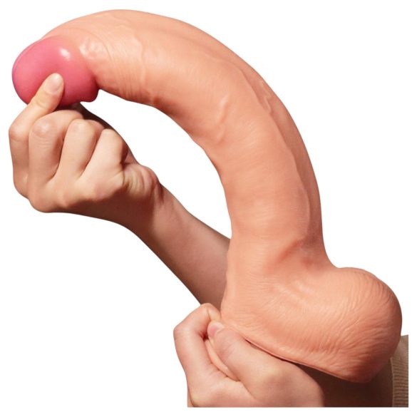 Lovetoy Nature Cock - dildo realist dublu strat - 30cm - culoare naturală