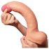 Cucul Natura de Lovetoy - dildo realist cu două straturi, 30cm, natural