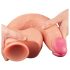 Cucul Natura de Lovetoy - dildo realist cu două straturi, 30cm, natural