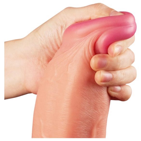 Lovetoy Nature Cock - dildo realist dublu strat - 30cm - culoare naturală