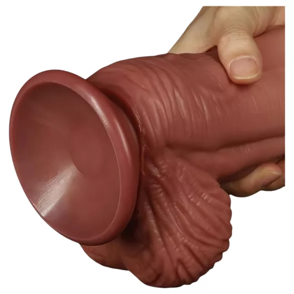 Lovetoy - dildo realist cu două straturi - 26cm - culoare naturală