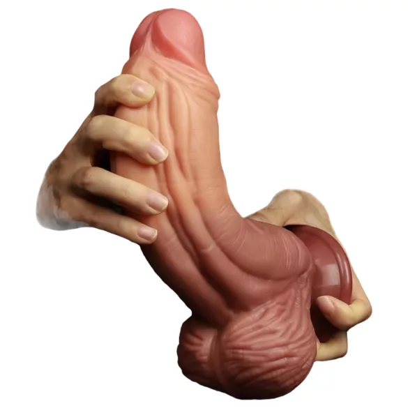 Lovetoy - dildo realist cu două straturi - 26cm - culoare naturală