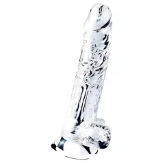   Lovetoy Flawless Clear - dildo cu ventuză - 19 cm (transparent)