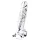 Lovetoy Flawless Clear - dildo cu ventuză - 19 cm (transparent)