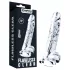 Lovetoy Flawless Clear - dildo cu ventuză - 19cm - transparent