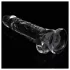 Lovetoy Flawless Clear - dildo cu ventuză - 19cm - transparent