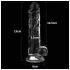 Lovetoy Flawless Clear - dildo cu ventuză - 19cm - transparent