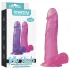 Lovetoy - dildo cu ventuză - realist 20cm - roz