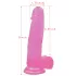Lovetoy - dildo cu ventuză - realist 20cm - roz