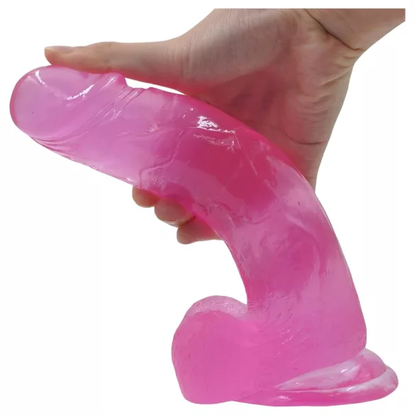 Lovetoy - dildo cu ventuză - realist 20cm - roz