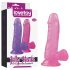 Lovetoy - dildo cu ventuză - 15cm - silicon roz